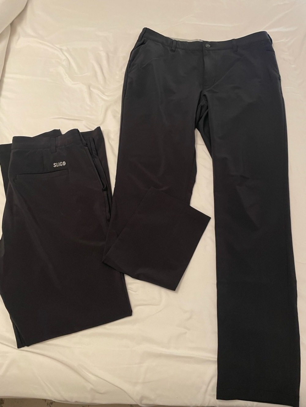 2 Pair SLIGO Men's Black/Grey Performance Golf Pants
